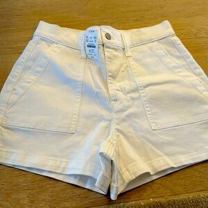 NWT J. Crew White Denim Short